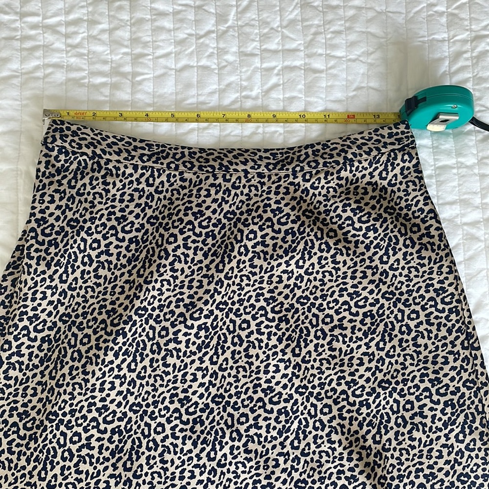 Leopard Print Satin Midi Skirt - Picture 2 of 5
